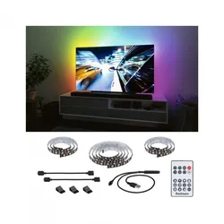 EntertainLED USB LED Strip TV-Beleuchtung 65 Zoll  2,4m 4W 60LEDs/m RGB+