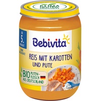 Bebivita Menü Reis mit Karotten und Pute ab dem 5. Monat