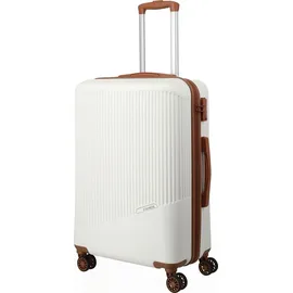 Travelite Bali 4-Rollen M 67 cm / 65 l weiß/cognac