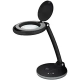 goobay Arbeitsleuchte, LED-Stand-Lupenleuchte, 6 W, schwarz