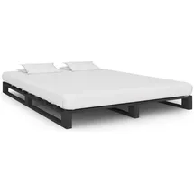 vidaXL Palettenbett 120 x 200 cm Grau