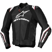 Alpinestars Missile V3 Ignition Lederjacke - Schwarz/Weiß / 48