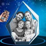 ArtPix 3D Glasfoto, personalisiertes Geschenk mit Ihrem eigenen Foto, 3D-Laser-geätztes Bild, gravierter Eisbergkristall, Gedenk-Geburtstagsgeschenke für Mama, Papa, Männer, Frauen