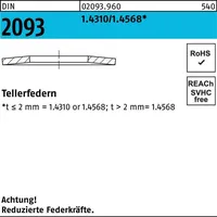 Reyher Tellerfeder DIN 2093 10x5,2x0,5 1.4310/1.4568 200 Stück