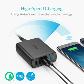 Anker PowerPort Speed 63W Quick Charge 3.0 5-Port USB Ladegerät USB schwarz