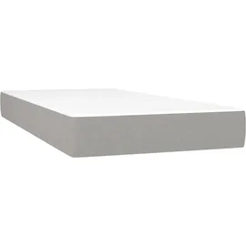 vidaXL Boxspringbett mit Matratze Hellgrau 100x200 cm Stoff1389596