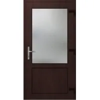 Kunststoff Nebeneingangstür nach Maß "CELINE-Q" Mahagoni holzähnlich außen öffnend DIN rechts