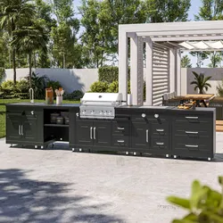 Oviala Business Outdoor-Küche 5 Elemente, davon 2 Kochmodule