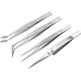 BASETECH Pinzetten-Set 4teilig Silber