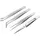 BASETECH Pinzetten-Set 4teilig Silber
