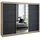A&J MöbelLand Schiebetürenschrank VILUNO 200 x 215 x 59,5 cm Schwarz/Weiß