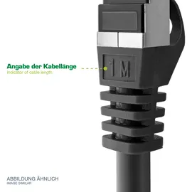 InLine Patchkabel, Cat.6A, S/FTP, PE outdoor, schwarz, 0,5m