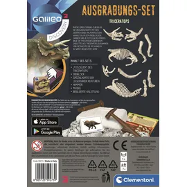 CLEMENTONI 59273 Ausgrabungs-Set Triceratops