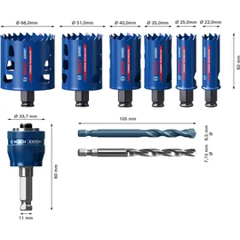Bosch Professional Expert Tough Material Lochsäge Set 9-tlg. 2608900446