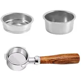 Kaffeefilter aus Edelstahl, 2 Stück Filterkaffeemaschine, 51 mm doppelschichtiger Druckfilterkorb, 1 Tassen, 2 Tassen, Kaffeefilter für Espresso-Filter, Kaffeemaschine