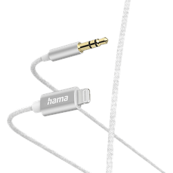 HAMA Lightning auf 3.5 mm Klinke, Audio Kabel, 1 m, Weiß