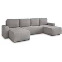 Sofnet Wohnlandschaft Cord 7-Sitzer Grau