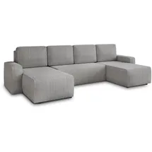 Sofnet Wohnlandschaft Cord 7-Sitzer Grau