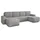 Sofnet Wohnlandschaft Cord 7-Sitzer Grau
