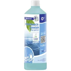 MEDIzid® O1 Mehrzweckreiniger, breites Spektrum, Umweltschonender, oberflächenaktiv wirkender Alkohol-Unterhaltsreiniger, 1 Liter - Flasche
