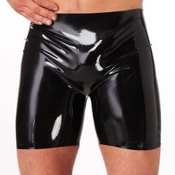 Sexy Bermuda im Wet Look, schwarz, S