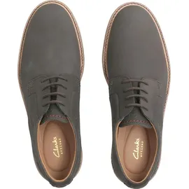 CLARKS Atticus Lt Lace Oxford, Dunkelgraues Nubuk, 43 EU