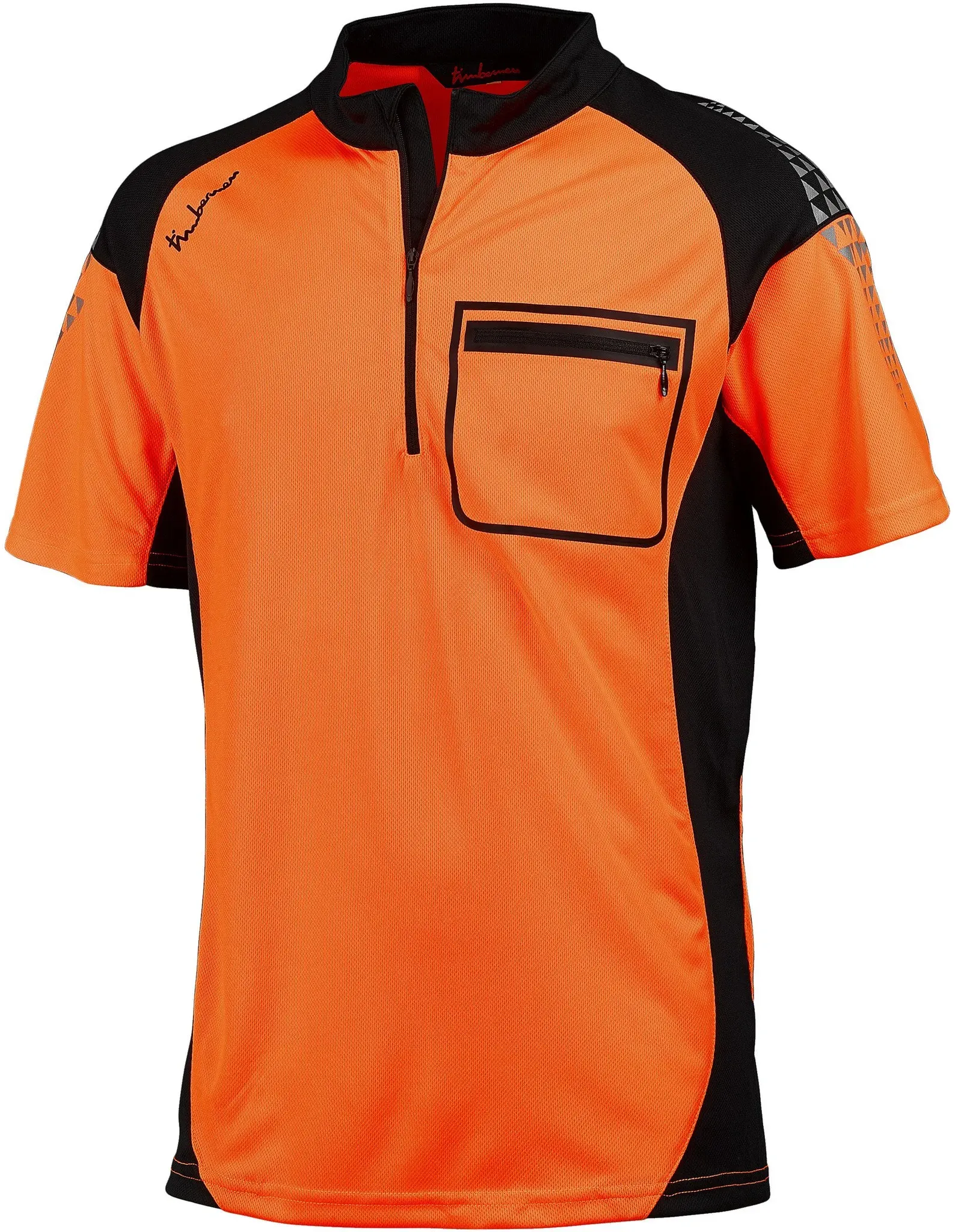 Timbermen Funktionsshirt Kurzarm, rot-gelb, L