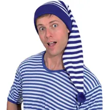 Orlob Zipfelmütze blau-weiß