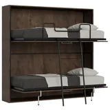 Itamoby Kando Doppelbett, horizontal, Walnuss Klappbett