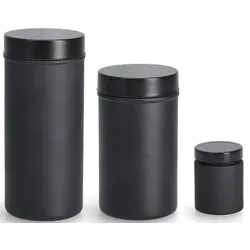 Vorratsdose ZELLER PRESENT, schwarz, B:10cm H:22,5cm L:10cm Ø:10cm, Metall, Lebensmittelaufbewahrungsbehälter, beschriftbar