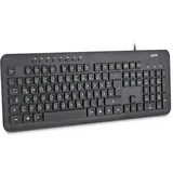 InLine Design Keyboard, Tastatur, USB-Kabel, DE Layout, schwarz