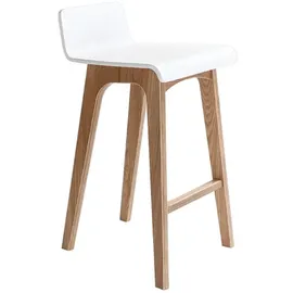 miliboo Barstuhl aus Holz 65 cm Weiß