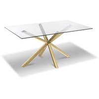 BOOOM Esstisch Star 180 x 90 cm Glas Gold