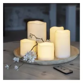 MARELIDA LED Kerzenset flackernd 5 St. weiß