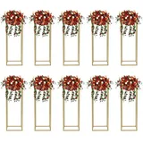 Set mit 10 Goldenen hochzeitsvasen, Höhe: 80 cm, Blumentreppe Metall Blumenregal Blumenständer Pflanzentreppe Pflanzenständer Für Zuhause, Partys,