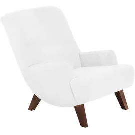 58 aufm Kessel Cocktailsessel Kajsa Velourstoff 58 x 71 x 70 cm Creme mit Relax-Funktion