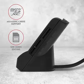 AXAGON CRE-SM2 USB 2.0, 1,3 m, Schwarz, 91 g