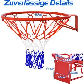 Costway Ø 45 cm Basketballring mit Netz,