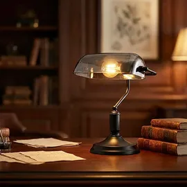 GLOBO Bankerlampe Schwarz