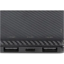 XCell Powerbank X10000 mit 10.000mAh Kapazität, schlankes Design, LED-Display, zweifacher USB-Ausgang, USB-C Ladeport