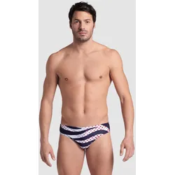 Badehose Slip Herren arena Multi Stripes - Navy Multi - 8