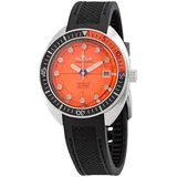 Bulova 96B350 Herren-Armbanduhr Devil Diver Oceanographer mit schwarzem Gummiband, 41 mm, Orange, Taucher