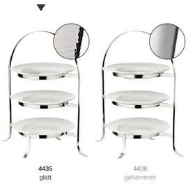 Edzard Telleretagere Sina (Höhe 42 cm) schwerversilbert, für 3 Teller Ø 20 bis 28 cm, Tellerhalter Etagere