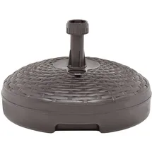 vidaXL Sonnenschirmständer Sand/Wasser 20 L Braun Kunststoff Rattan