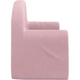 vidaXL Kinder-Schlafsofa 2-Sitzer Rosa Weicher Plüsch