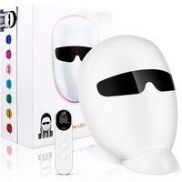MDIBZCA Lichttherapie Maske 7-Farbe Led Gesichtsmaske Lichttherapie LED Lichttherapie Masken Beauty Rotlichtlampe Maske für Anti-Aging Haut Verjüngung Straffende Maske Haut Falten