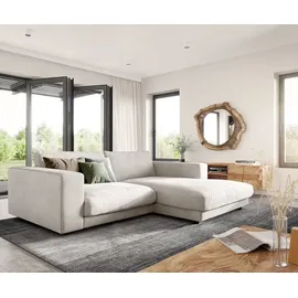 DeLife Ecksofa Cubico 250x190 Cord Beige Recamiere rechts
