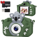 Kinderkamera, DIAMOOKY Kinder Kamera 1080P HD 2,0 Zoll Bildschirm, Digitalkamera Kinder mit 32GB Karte Kamera Fotoapparat Kinder für 3-12 Jahre Jungen und Mädchen Weihnachten Spielzeug