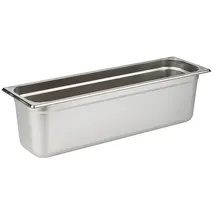 APS GN 2/4 Behälter, rostfreier Gastronormbehälter Edelstahl, Abmessungen 160 x 530 mm/Höhe 150 mm/Volumen 8,7 Liter