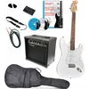E-Gitarre CLIFTON E-Gitarren Set, 10 teilig, weiß, Saiteninstrumente, Rechtshänder, Komplettset, L:105cm